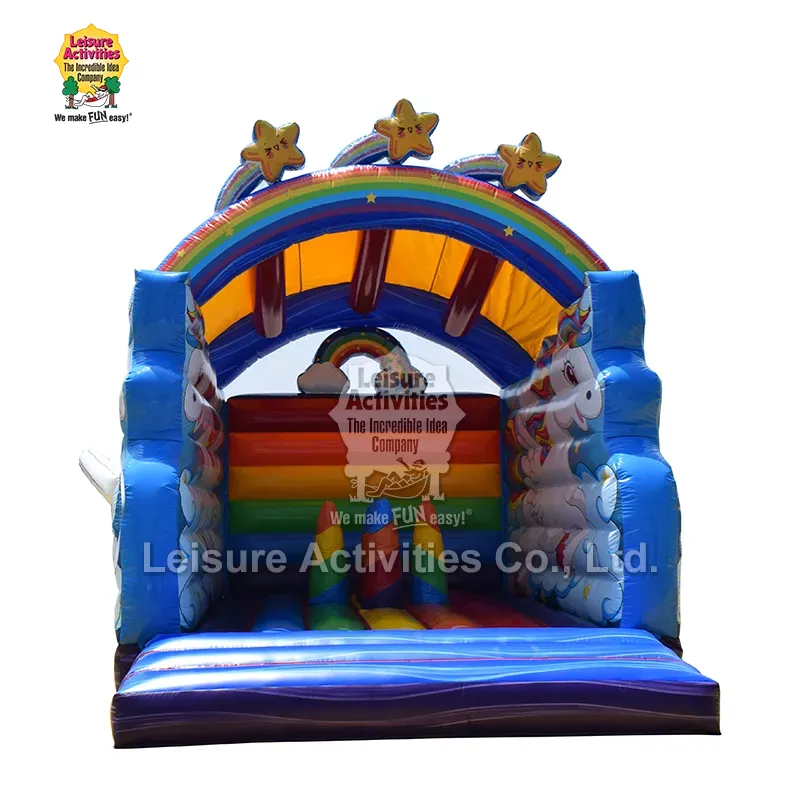 Castele gonflabile super gonflabile Unicorn Rainbow
